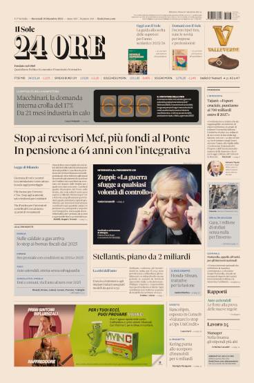 Prima-pagina-sole-24-ore-edizione-del-18-12-2024