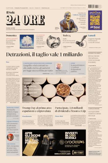 Prima-pagina-sole-24-ore-edizione-del-19-01-2025