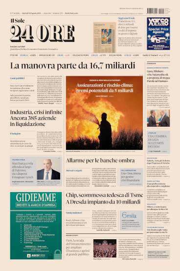 Prima-pagina-sole-24-ore-edizione-del-20-08-2024