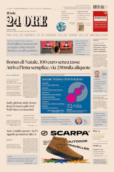 Prima-pagina-sole-24-ore-edizione-del-20-09-2024