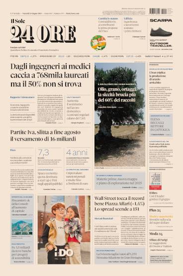 Prima-pagina-sole-24-ore-edizione-del-21-06-2024