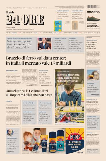 Prima-pagina-sole-24-ore-edizione-del-21-08-2024