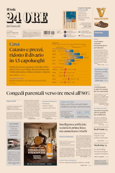 Prima-pagina-sole-24-ore-edizione-del-21-10-2024