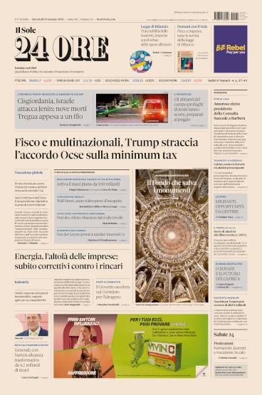 Prima-pagina-sole-24-ore-edizione-del-22-01-2025