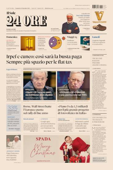 Prima-pagina-sole-24-ore-edizione-del-22-12-2024