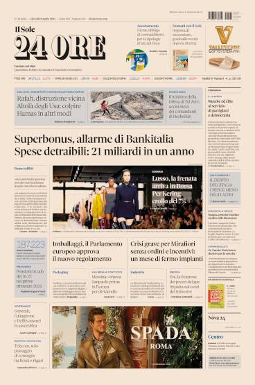 Prima-pagina-sole-24-ore-edizione-del-25-04-2024