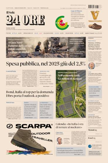 Prima-pagina-sole-24-ore-edizione-del-26-10-2024