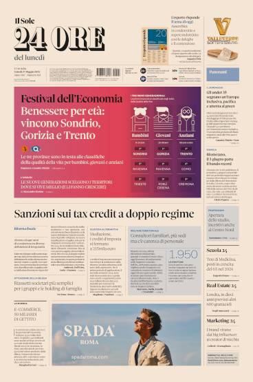 Prima-pagina-sole-24-ore-edizione-del-27-05-2024