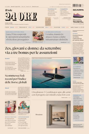 Prima-pagina-sole-24-ore-edizione-del-27-08-2024