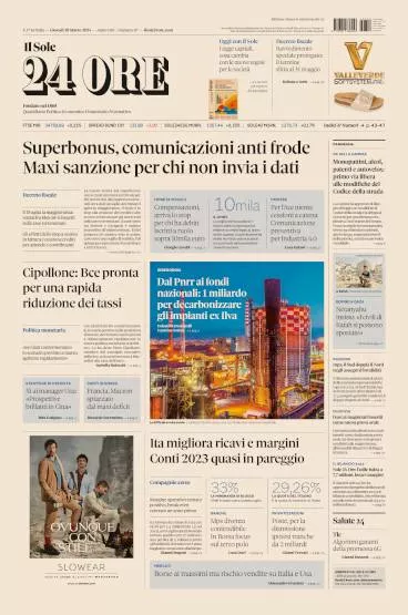 Prima-pagina-sole-24-ore-edizione-del-28-03-2024