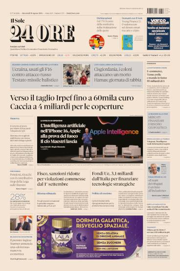 Prima-pagina-sole-24-ore-edizione-del-28-08-2024