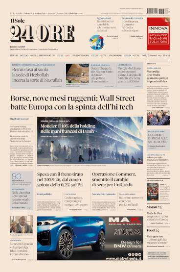 Prima-pagina-sole-24-ore-edizione-del-28-09-2024