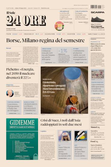 Prima-pagina-sole-24-ore-edizione-del-29-06-2024