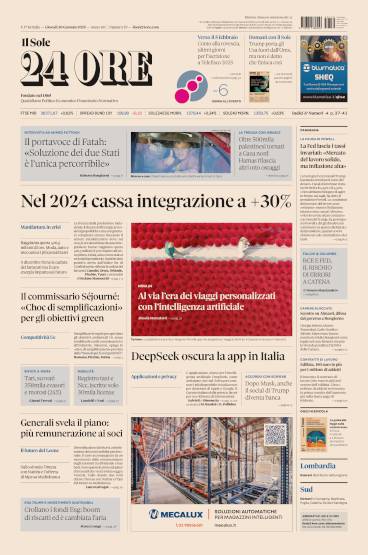 Prima-pagina-sole-24-ore-edizione-del-30-01-2025