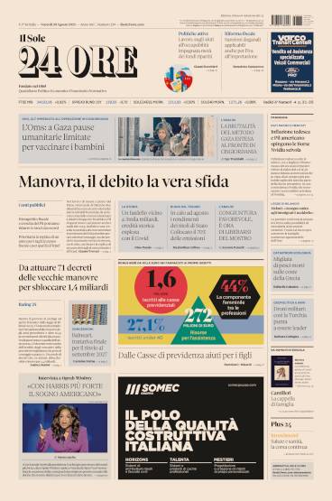 Prima-pagina-sole-24-ore-edizione-del-30-08-2024