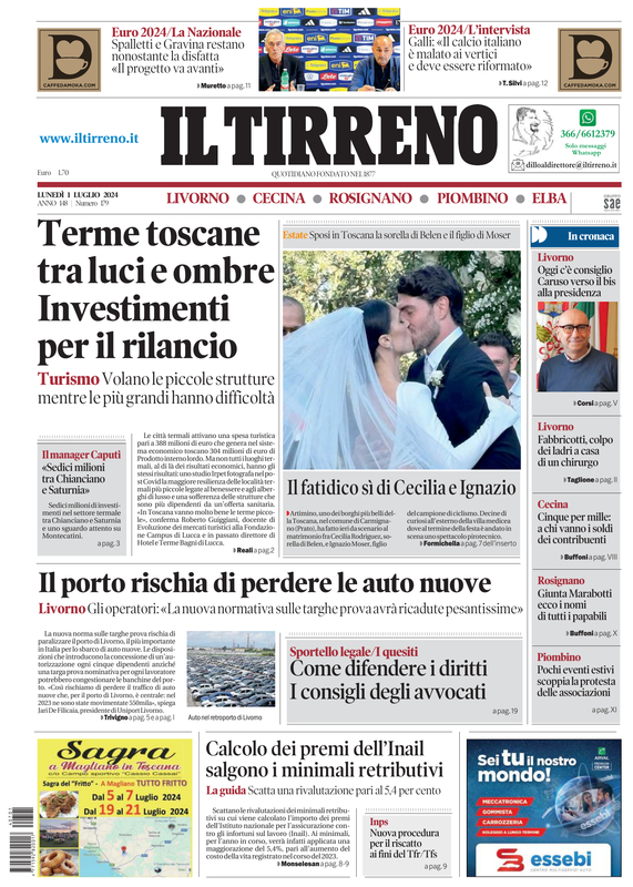 Prima-pagina-tirreno-edizione-di-oggi-01-07-2024