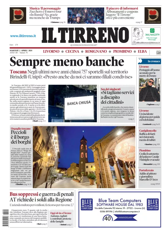 Prima-pagina-tirreno-edizione-di-oggi-02-04-2024