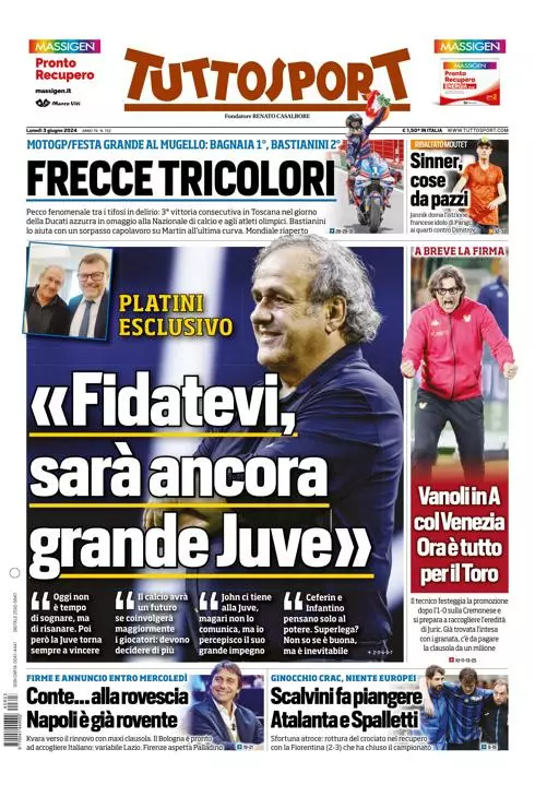 Prima-pagina-tutto-sport-edizione-di-oggi-03-06-2024