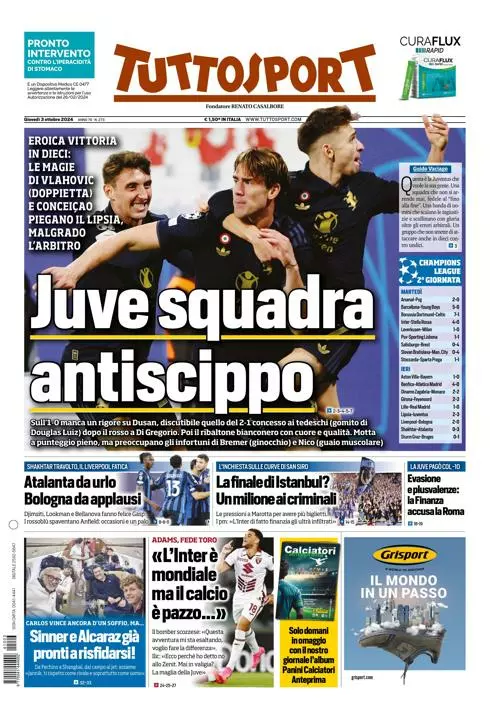 Prima-pagina-tutto-sport-edizione-di-oggi-03-10-2024