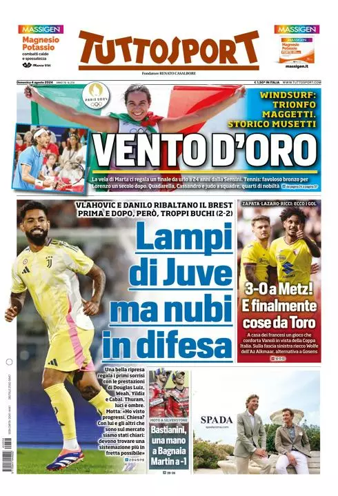 Prima-pagina-tutto-sport-edizione-di-oggi-04-08-2024