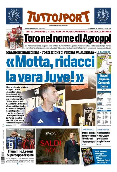 Prima-pagina-tutto-sport-edizione-di-oggi-05-01-2025