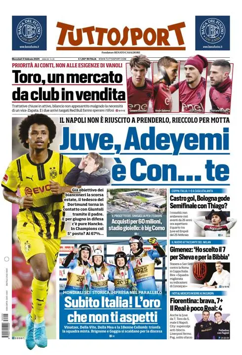 Prima-pagina-tutto-sport-edizione-di-oggi-05-02-2025