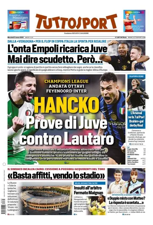 Prima-pagina-tutto-sport-edizione-di-oggi-05-03-2025