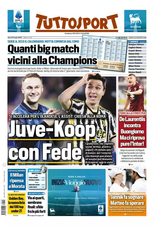 Prima-pagina-tutto-sport-edizione-di-oggi-05-07-2024