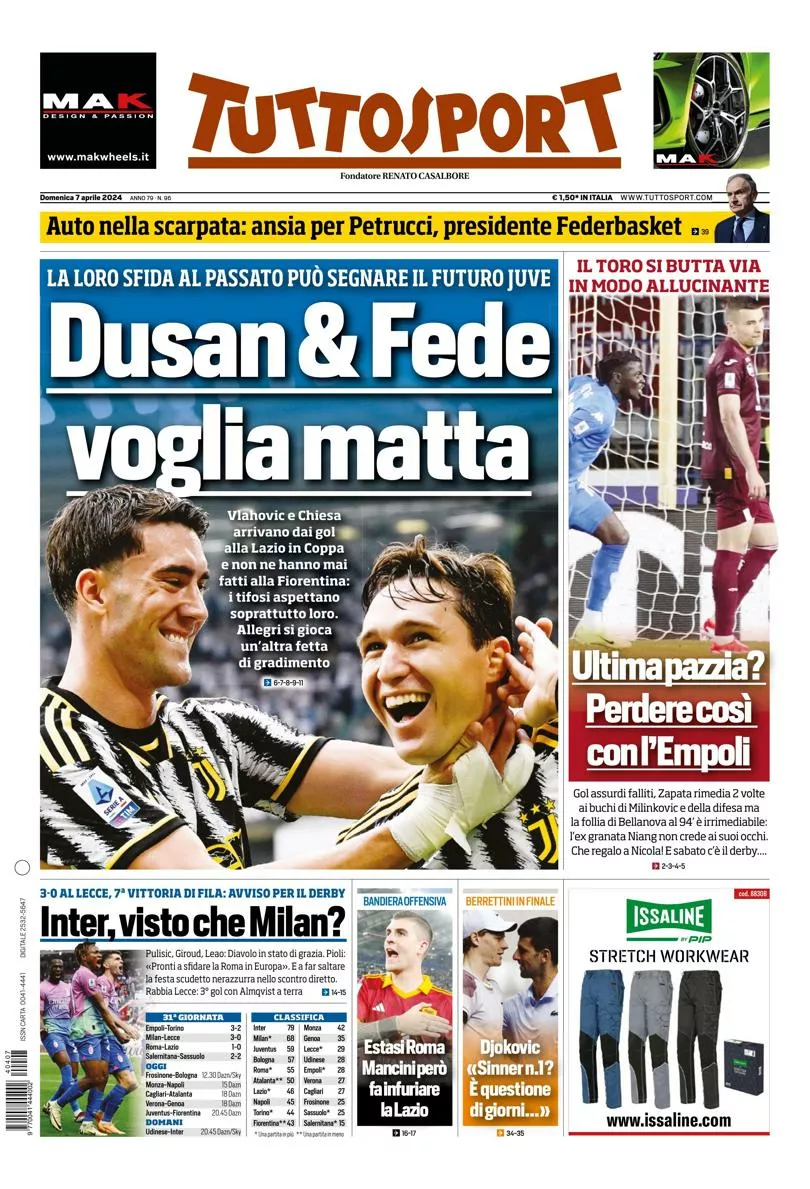 Prima-pagina-tutto-sport-edizione-di-oggi-07-04-2024