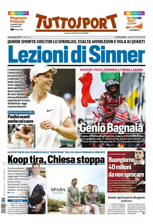 Prima-pagina-tutto-sport-edizione-di-oggi-08-07-2024