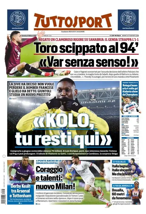 Prima-pagina-tutto-sport-edizione-di-oggi-09-02-2025