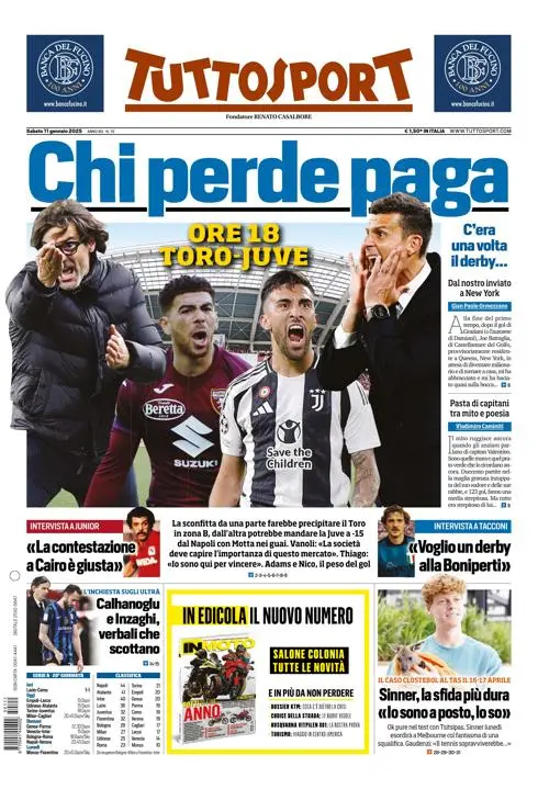 Prima-pagina-tutto-sport-edizione-di-oggi-11-01-2025