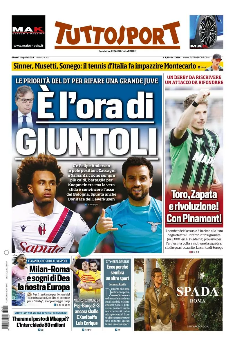 Prima-pagina-tutto-sport-edizione-di-oggi-11-04-2024