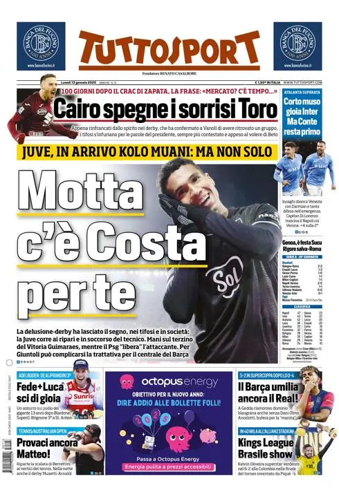 Prima-pagina-tutto-sport-edizione-di-oggi-13-01-2025