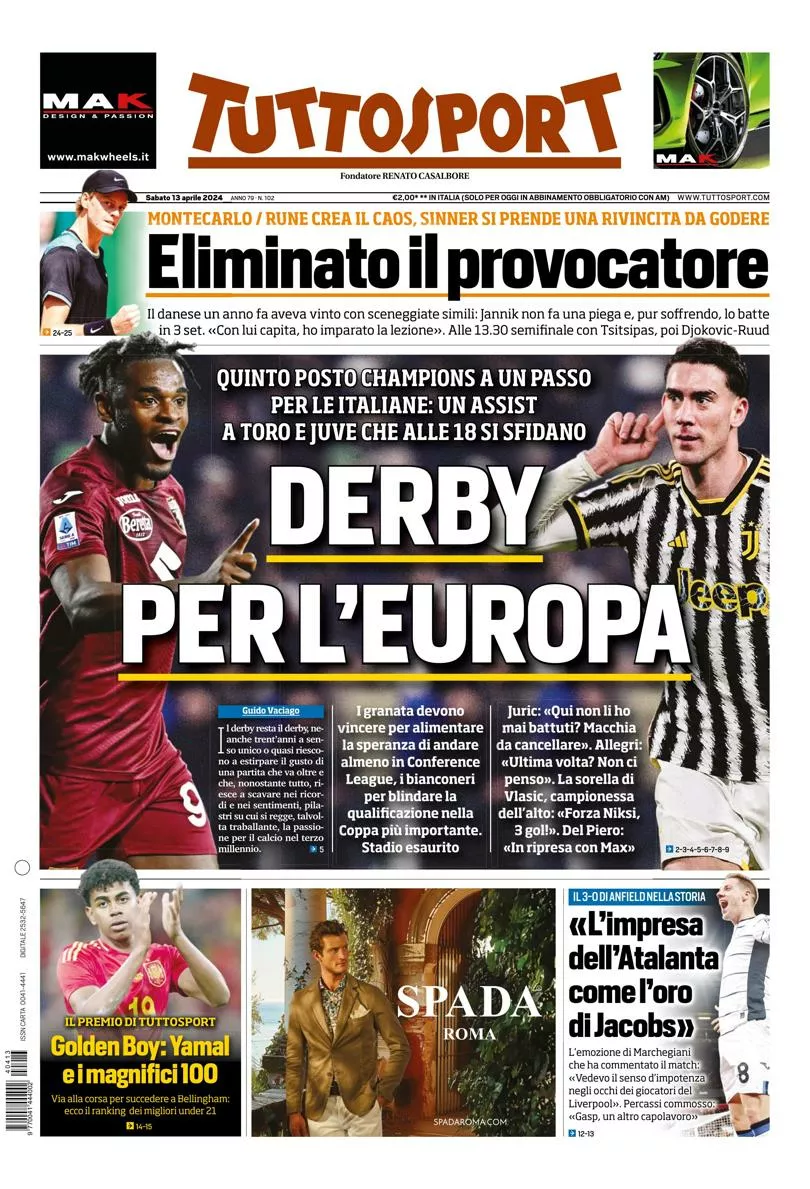 Prima-pagina-tutto-sport-edizione-di-oggi-13-04-2024