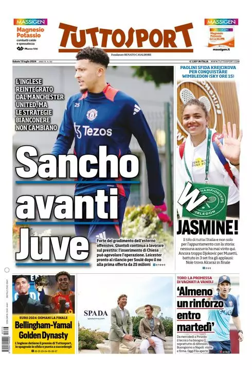 Prima-pagina-tutto-sport-edizione-di-oggi-13-07-2024