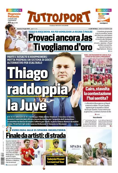 Prima-pagina-tutto-sport-edizione-di-oggi-14-07-2024