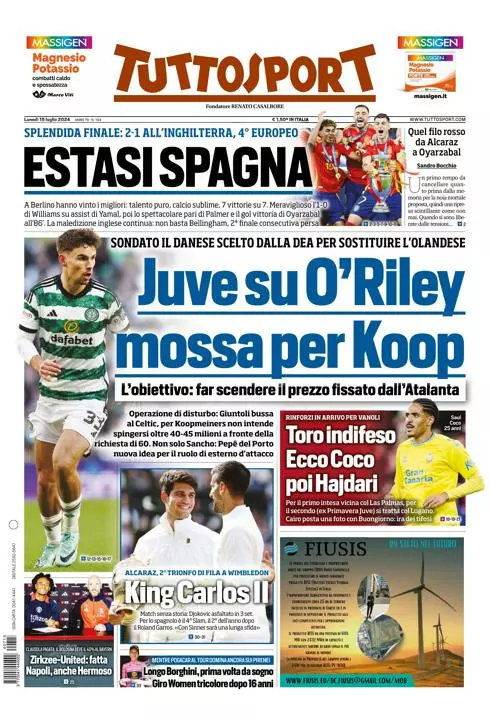 Prima-pagina-tutto-sport-edizione-di-oggi-15-07-2024