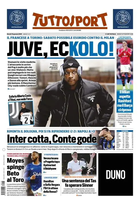 Prima-pagina-tutto-sport-edizione-di-oggi-16-01-2025