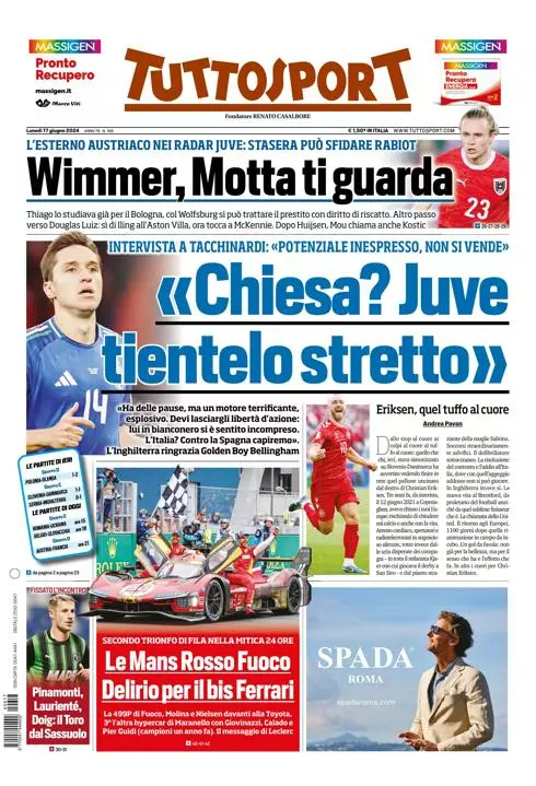 Prima-pagina-tutto-sport-edizione-di-oggi-17-06-2024