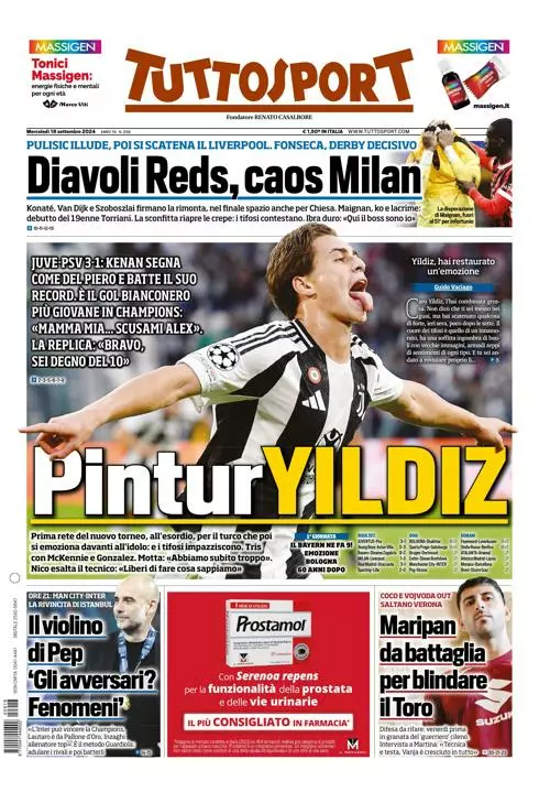 Prima-pagina-tutto-sport-edizione-di-oggi-18-09-2024