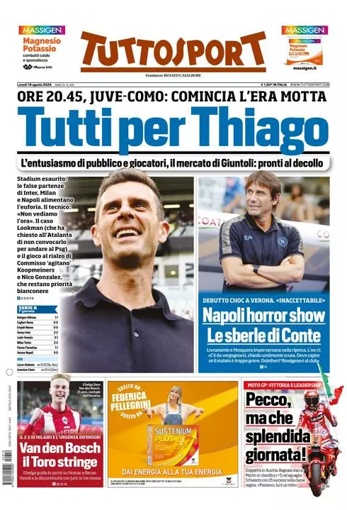 Prima-pagina-tutto-sport-edizione-di-oggi-19-08-2024