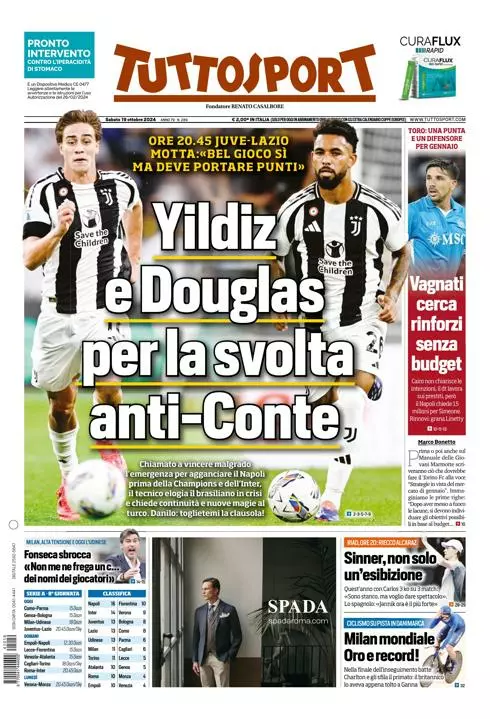 Prima-pagina-tutto-sport-edizione-di-oggi-19-10-2024