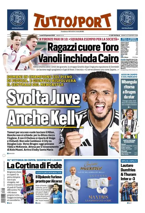 Prima-pagina-tutto-sport-edizione-di-oggi-20-01-2025