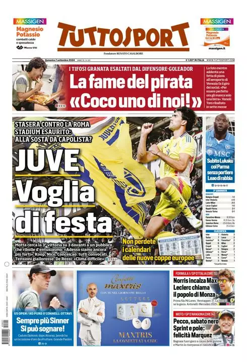 Prima-pagina-tutto-sport-edizione-di-oggi-2024-09-01