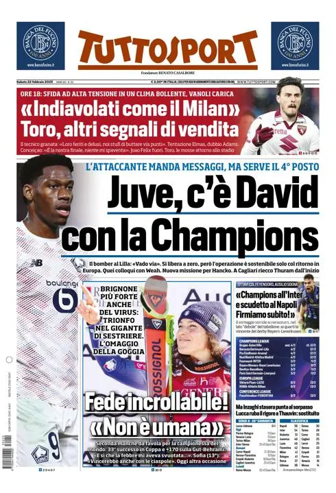 Prima-pagina-tutto-sport-edizione-di-oggi-22-02-2025