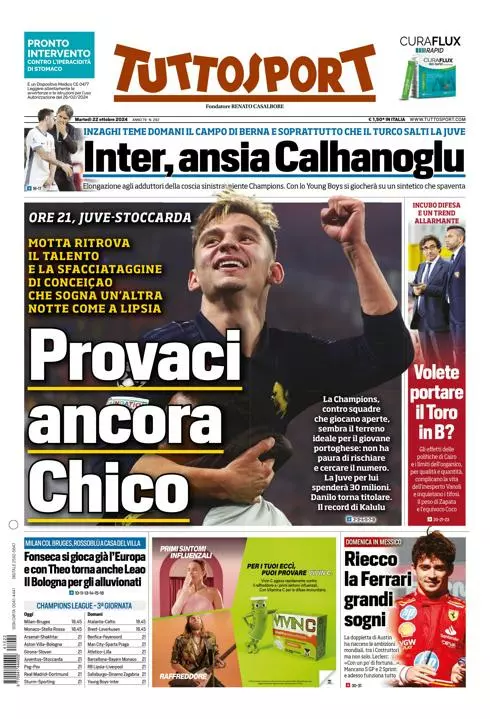 Prima-pagina-tutto-sport-edizione-di-oggi-22-10-2024