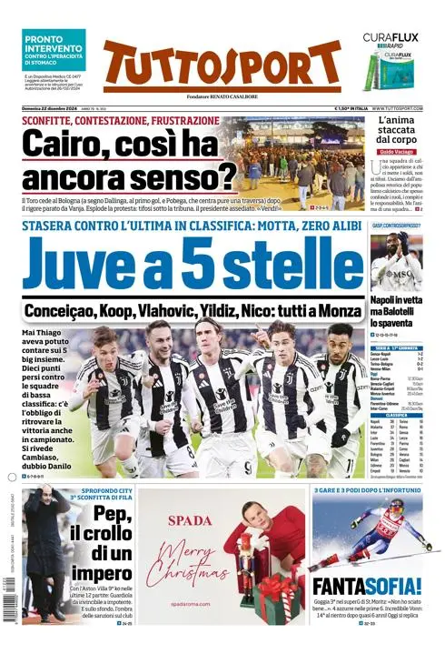 Prima-pagina-tutto-sport-edizione-di-oggi-22-12-2024