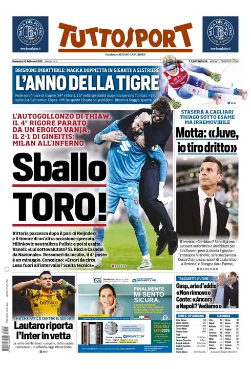 Prima-pagina-tutto-sport-edizione-di-oggi-23-02-2025