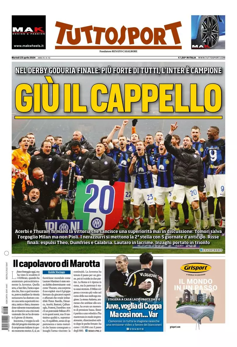 Prima-pagina-tutto-sport-edizione-di-oggi-23-04-2024